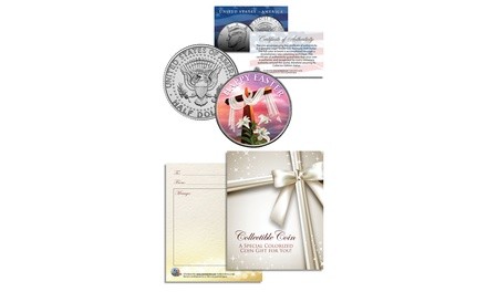 Happy Easter * Cross * JFK Half Dollar Coin w/gift card