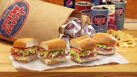 Food and Drink at Jersey Mike's Subs, Takeout and Dine-In (Up to 50% Off). Four Options Available.