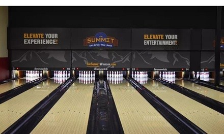 Two Hours of Bowling with Shoes and Arcade Game Cards at The Summit (Up to 58% Off). Three Options Available.