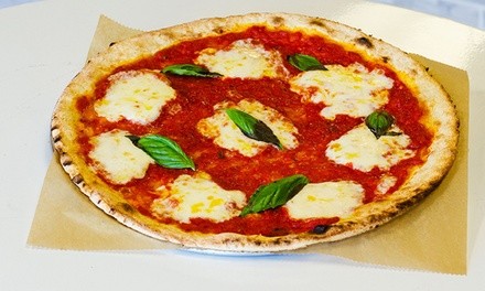 Pizza, Burgers, Salad, and More at Crust N' Fire (Up to 20% Off). Two Options Available.