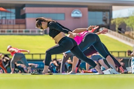 Yoga in the Outfield on May 14 at 8 a.m.