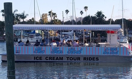 90-Minute Ice Cream/ Dolphin Tour for One Adult, Child, or Family Pack from Clearwater Fun Boat (Up to 25% Off)