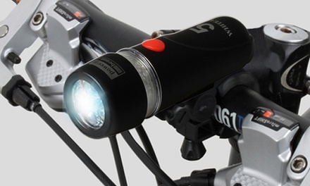 Ultra Bright Waterproof Bike Headlight Set with 5 LED Bike Headlight and 9 LED Rear Flashlight