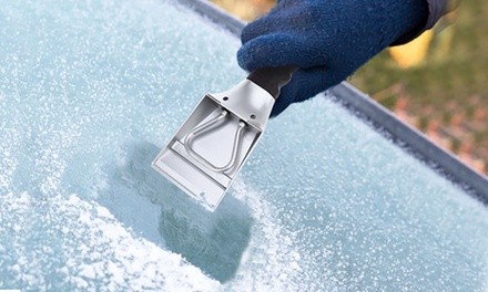 Heated Ice Scraper with Built-In Flashlight