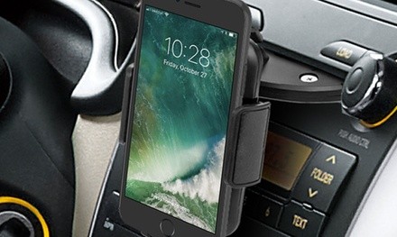 Black CD Slot Car Mount for Smartphones