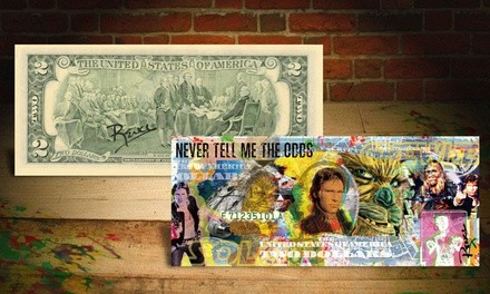 Genuine $2 Bill with Solo: A Star Wars Story Pop Art Hand-Signed by Rency