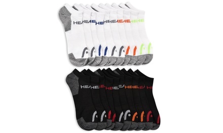 Head Men's Moisture-Wicking Performance Athletic Socks (10-Pack)