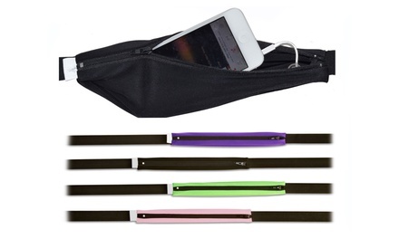 Expandable Running Belt with Phone Pouch and Cable Eyelet