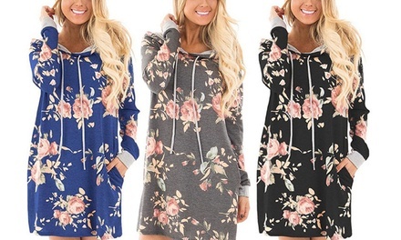 Floral Hoodie Dress