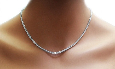 42.00 CTTW Cubic Zirconia Tennis Necklace