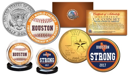 Houston Astros Houston Strong 2017 World Champions Genuine US Coin Set (2-Piece)