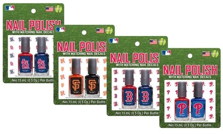 MLB Nail Polish with Decals (2-Pack)