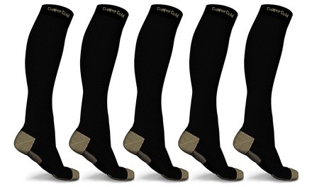 XFit Copper-Gold Premium Compression Socks (5-Pack)