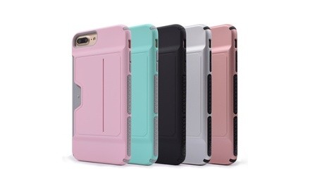 Waloo Credit Card Back-Cover Case for iPhone 6, 6+, 7, 7+, 8, and 8+