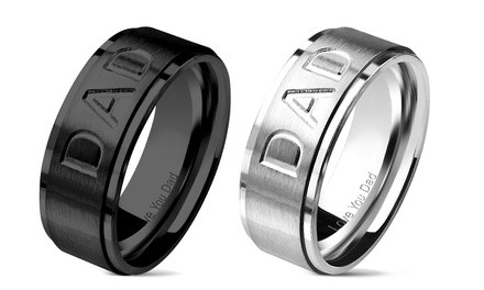 Men's 316L Stainless Steel Dad Ring