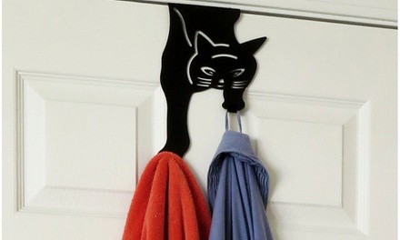 Evelots Over-the-Door Double Cat Hook Hanger