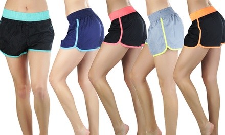 Women's Contrast Accent Running Shorts