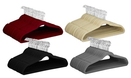 Velvet Non-Slip Space-Saving Hangers (25, 50, or 100-Pack)