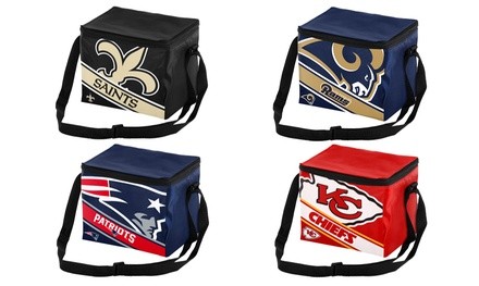 Forever Collectibles NFL Big Logo Stripe 6-Pack Cooler