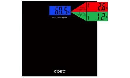 COBY Weight Comparison Digital Bathroom Scale