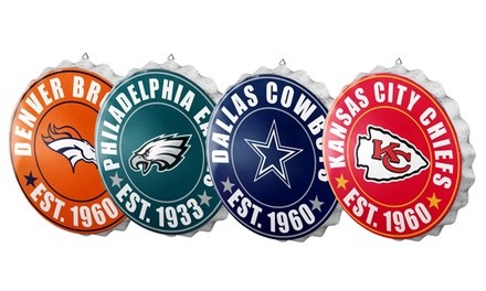 Forever Collectibles NFL Bottle Cap Wall Sign