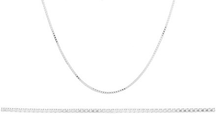 Italian Diamond Cut Box Chain in Sterling Silver