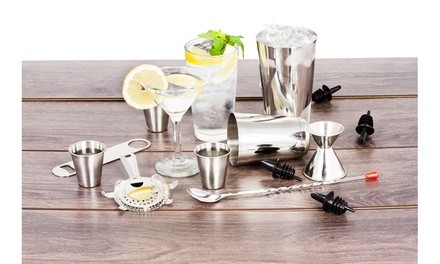 Wine and Cocktail Mixing Bar Set with Essential Barware Tools (18-Piece)