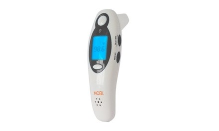 DualScan Talking Ear and Forehead Thermometer with Flashlight 