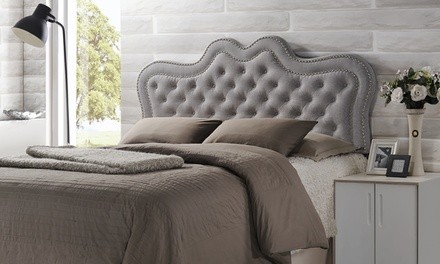 Sylvia Button-Tufted Fabric Headboard