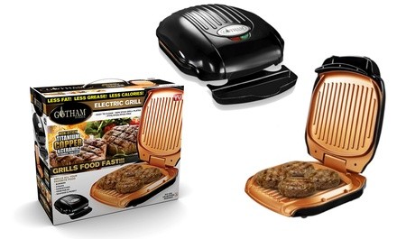 Gotham Steel Non-Stick Copper Electric Folding Grill