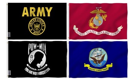 ANLEY Military 3'x5' Flags - Army, Navy, Marines & More