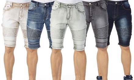 Xray Jeans Men's Denim Moto Shorts