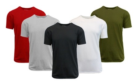 Men's 100% Cotton Slim-Fit Scallop T-Shirt (2-Pack)