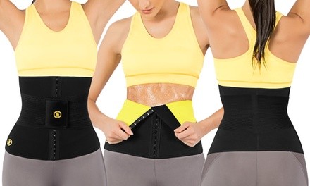 Underbust Sweat Cincher Corset with Waist Trainer Belt