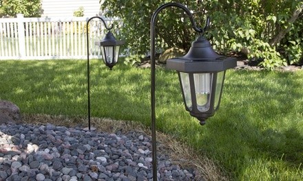 Pure Garden Solar LED Hanging Coach Lantern Set (2-Piece)