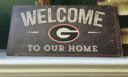 NCAA Distressed Welcome to Our Home Sign