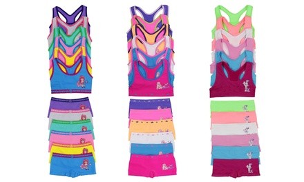 Matching Racerback Tops and Boyshorts for Girls (12-Piece)