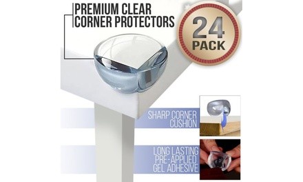 Baby Clear Gel Adhesive Corner Protectors (24-Pack)