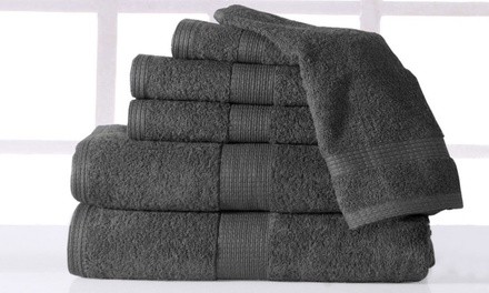 Casa Platino Plush Low-Twist Cotton Bath Towel Set (6-Piece)