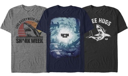 Licensed Shark Week Men's Tee. Extended Sizes Available.