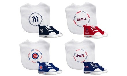 Baby Fanatic MLB Infant Bib and Pre-Walker Shoes Set