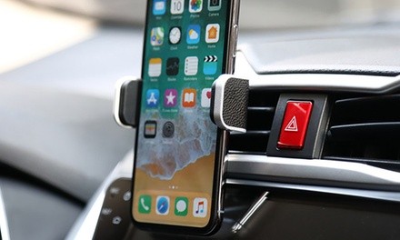 LAX Universal Vegan Leather Car Vent-Mounted Smartphone Holder