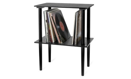 Victrola Wooden Record Player Stand with Vinyl Record Holder