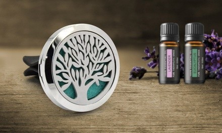 Aromatherapy Essential Oil Car Vent Diffuser with 2 Optional Oils