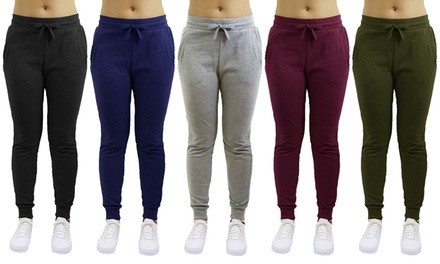 Galaxy by Harvic Women's Heavyweight Fleece-Lined Joggers (2-Pack). Plus Sizes Available.