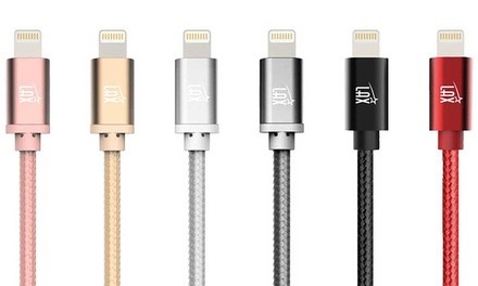 LAX 10-Ft Apple Certified Braided Lightning Charging Cable (1-, 2-, or 3-Pack)