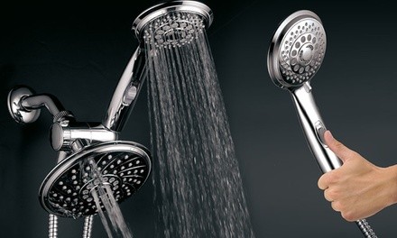 HotelSpa 30-Setting 3-Way Spiral Rainfall Shower with Pause Switch