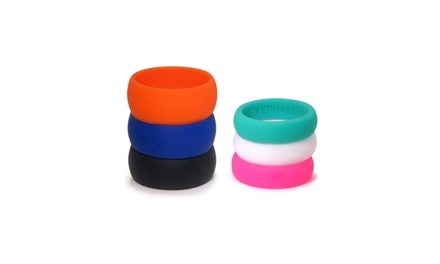 Unisex Silicone Wedding Band Set (3-Piece)