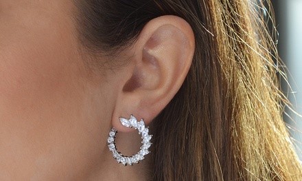 Elements of Love Crescent Moon Earrings Made With Swarovski Elements