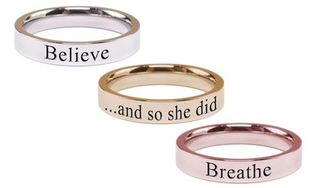 Pink Box Comfort Fit Stackable Inspirational Band Pt. 2